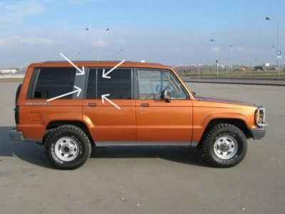 1986-1991 Isuzu Trooper 4 DR Правое Заднее Вентиляционное Уплотнение - Окно Стекло Пассажирское OEM - Изображение 1 из 4