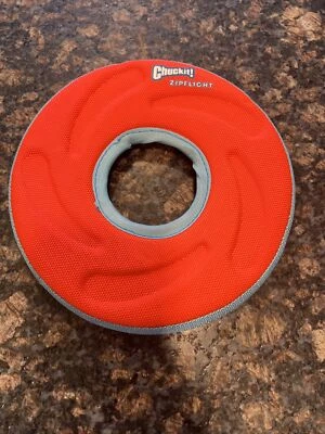 Chuckit Amphibious Zip Flight Small Frisbees Orange & Green Dog Fetch Toy - Image 1 of 2