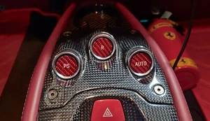 Kit de cubiertas de botón de engranaje rojo Fit Ferrari 458 Italia Speciale 10-15 F1 - Imagen 1 de 4