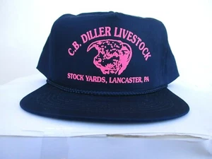 De colección Raro de lote antiguo Lancaster PA Stock Yards CB Enelero Ganado Camioneros Sombrero Gorra 2 - Imagen 1 de 10