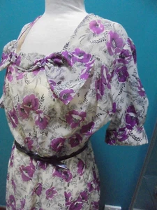 Original Vintage dress 1950/60's - sz 12 -14 - Picture 1 of 5