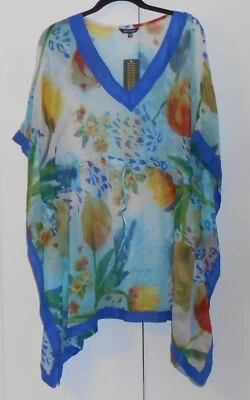 TOP KIMONO MUJER JUST LOVE AZUL PURO FLORAL - TALLA ÚNICA Foto 1 de 2