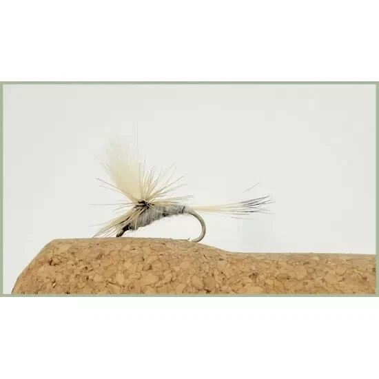 TROUTFLIES UK 8 x Grey Dusters, Fallschirmforellenfliegen, gemischt 12/14/16 Forellen- oder Äschenfliegen