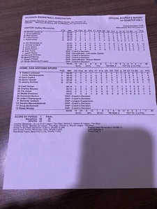 Victor Wembanyama NBA Debut Scorers Report 25.10.23 San Antonio Spurs Wemby - Bild 1 von 2