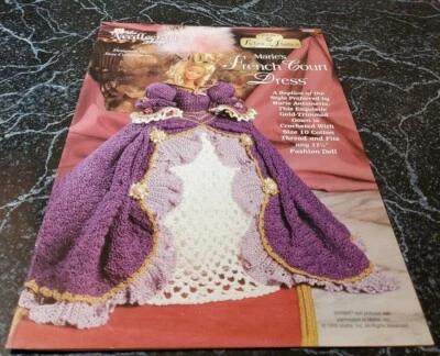 AH19 THE NEEDLECRAFT SHOP 1995, MARIE'S FRENCH COURT DRESS CROCHET PATTERN  - Image 1 of 2