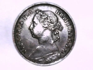 GREAT BRITAIN 1886 Farthing Bronzed copper choice AU - Picture 1 of 2