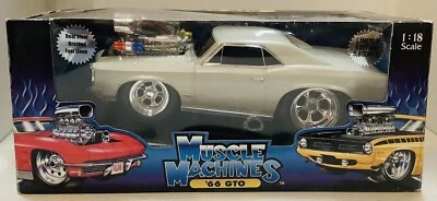 Muscle Machines 66 Pontiac "GTO" 1:18 Scale, Real Steel Braided Fuel Lines LE - Image 1 of 4