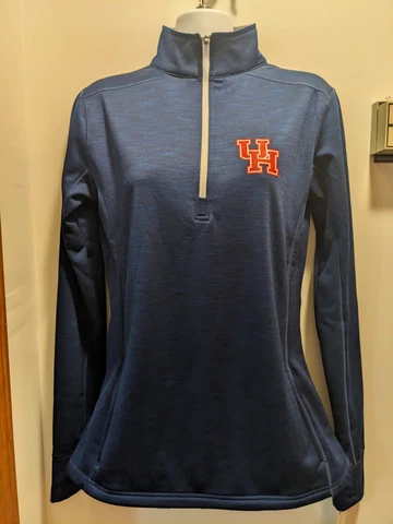 Houston Cougars Women's Small Blue 1/4 Zip Long Sleeved Pullover NWT Cover
