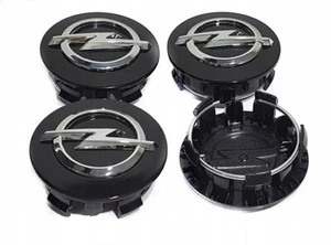 4pcs 54mm Opel wheel cap glossy black - Picture 1 of 1