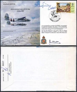 B34c 40th Ann of VE Day Signed by RAF Marshal Sir John Grandy - Picture 1 of 1