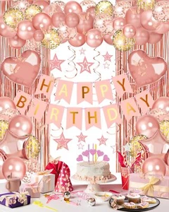 Lutoys Rose Gold Happy Birthday Party Decorations Happy Birthday Banner Rose ... - Picture 1 of 6