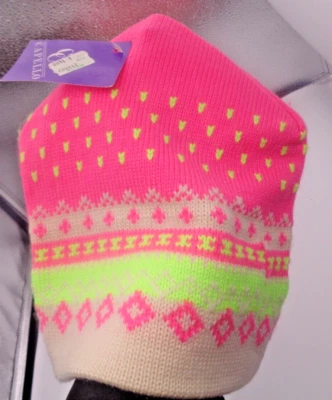 Vintage Cappello Fair Isle Wool Hat Beanie Knit Canada Ski Cap NWT - Image 1 of 3