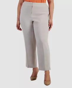 Kasper Women's Khaki Straight-Leg Pants Plus Size 24W - Picture 1 of 3