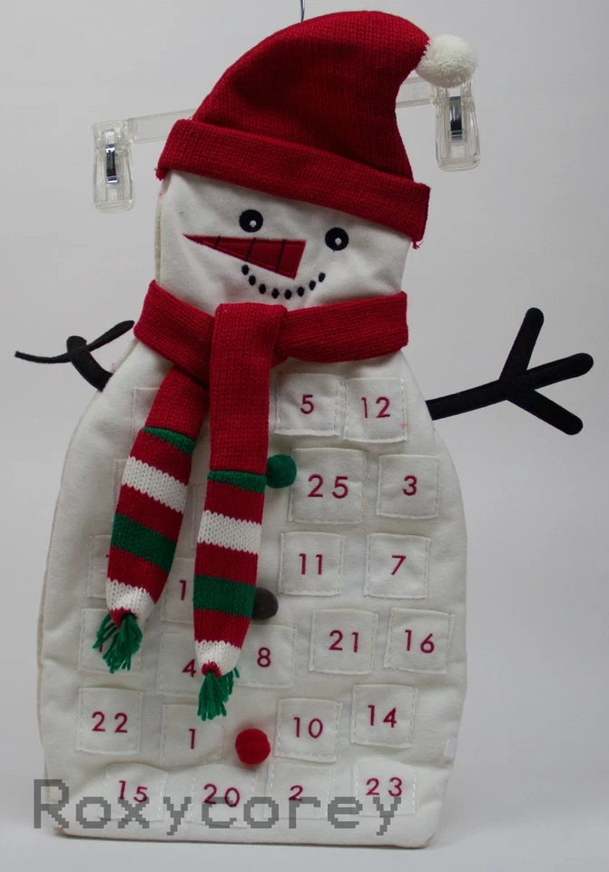Wondershop 22x17 Hanging Fabric Snowman Christmas Advent Calendar NWT - Image 1 of 1