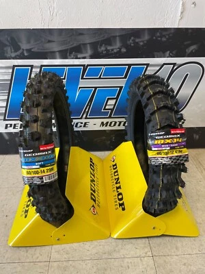 DUNLOP GEOMAX MX14 80/100-12 41M REAR + MX34 60/100-14 29M FRONT  (SET) - Bild 1 von 4