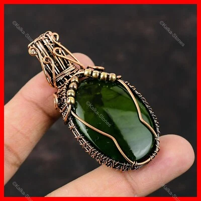 Womens day Deal Peridot Fire Labradorite Gemstone Copper Wire Wrapped Pendant - Image 1 of 4