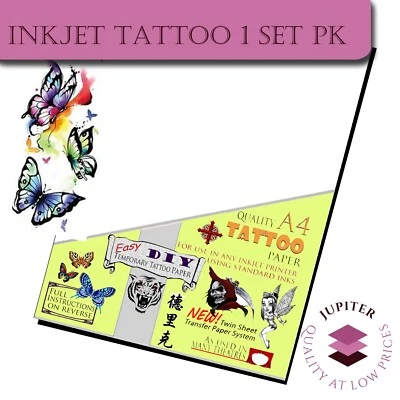 Temporary Tattoo Transfer Paper - eBay Best  -Tattoos Waterproof Inkjet 1 set - Image 1 of 4
