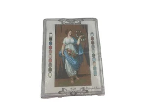 Krif Allegory With Flower Girl Needlepoint Canvas Needleart Mania 5.5” By 10” - Picture 1 of 7
