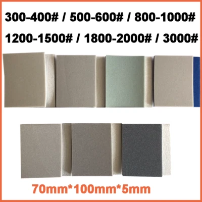 Esponja de espuma abrasiva flexible de grano fino para lijar húmedo y seco almohadilla de arena papel de lija Foto 1 de 4