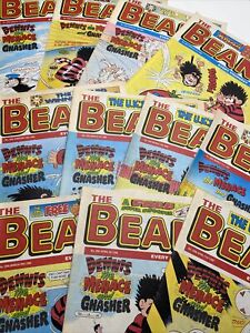 11 x VINTAGE BEANO COMICS from 1988  - Consecutive Issues 2898-2908 - EXCELLENT