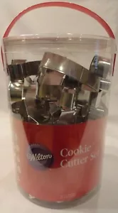 Wilton 25 Piece Metal Christmas Cookie Cutter Set Angel Star Tree Candle Train - Picture 1 of 3