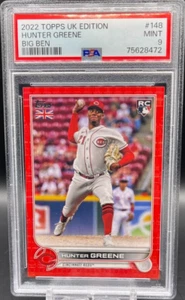 Tarjeta 2022 Topps edición Reino Unido Big Ben Hunter Greene novato PSA 9 como nueva 70/99 #148 - Imagen 1 de 2
