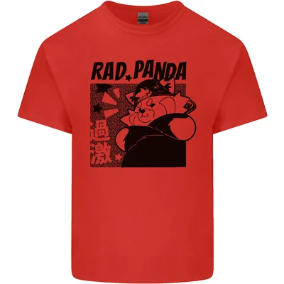 Camiseta Cool De Niños Niñas Panda Rojo Japonés - Imagen 1 de 4
