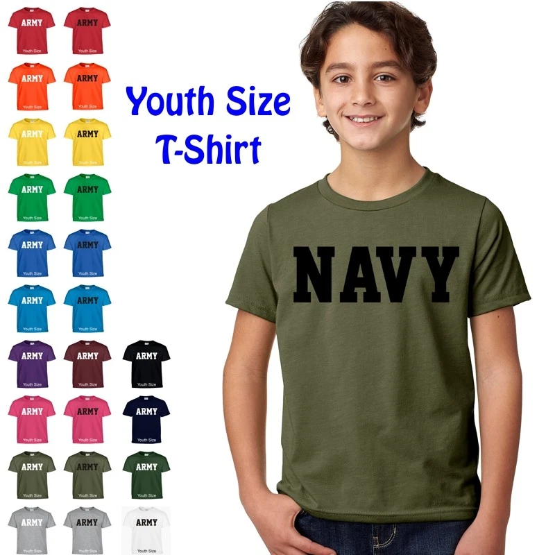 US NAVY Kids Boys Girls T Shirt Child Children YOUTH FIT Tee T Shirt - Image 1 of 2