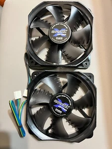 2X Zalman Optima Fan case Z1XL-PWM 4 Pin 12V 0.30A 120MM , ORIGINAL - Picture 1 of 6