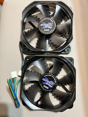2X Zalman Optima  Fan case  Z1XL-PWM  4 Pin  12V 0.30A  120MM , ORIGINAL - Image 1 of 4