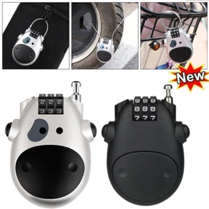 Einziehbares Kabelschloss 3-stelliges Zahlenschloss Tragbares 77cm/30.31in - Bild 1 von 19