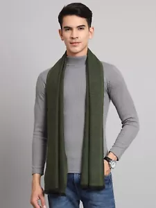 Nuevo 100% Cachemira Bufanda Hecho En India Suave Cálido Lana Wrap Tartán Negro - Imagen 1 de 7
