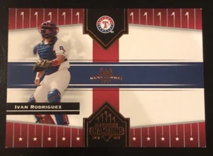 Donruss Champions #307 2005 Ivan Rodriguez naranja SP #d 46/75! RANGERS - Imagen 1 de 2