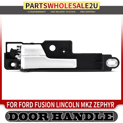 Manija de puerta interior cromada lateral izquierda delantera para Ford Fusion Lincoln Zephyr Mercury Foto 1 de 4