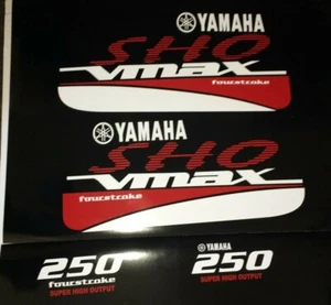 Kit de calcomanías Yamaha VMAX SHO 150/200/225/250 HP vinilo marino - Imagen 1 de 3