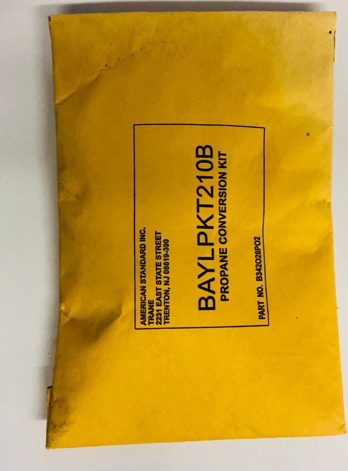 Trane Kit07613 American Standard BAYLPKT210B Propane Conversion Kit