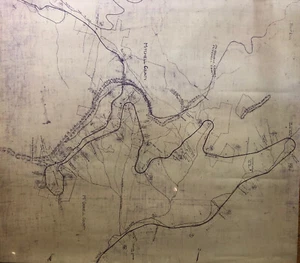 Railway Vintage Map Alta Pass North Carolina Blue ridge Train Track Railroad - Picture 1 of 21