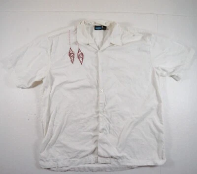 Camisa Kavu Para Hombres XLarge Blanca Abotonada Manga Corta Campamento Adulto Aire Libre Caminata Foto 1 de 4