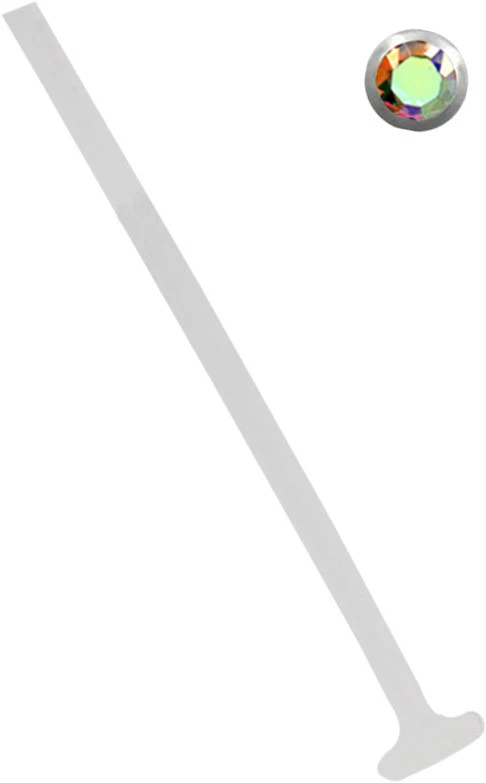 Piercing per Labbra Gioiello Teflon Labret Bianco IN 1,6mm Accorciabile Con - Immagine 1 di 1