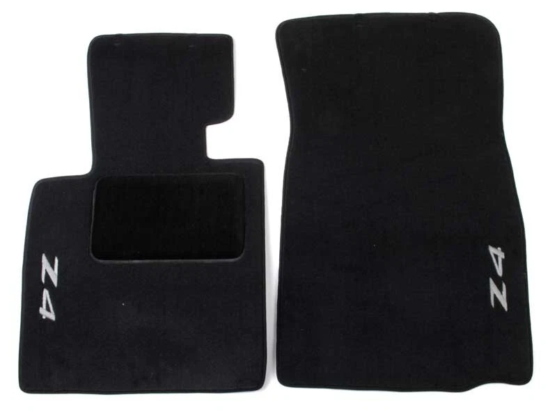 Juego de alfombrillas delanteras (Z4) (negras) originales OEM para BMW Z4 2003-2008 Foto 1 de 1