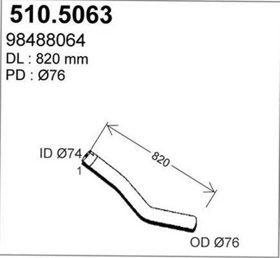 ASSO Abgasrohr Auspuffrohr für IVECO EUROCARGO I-III 510.5063 - Bild 1 von 4