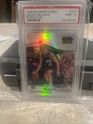 1998-99 Bowman’s Best Jason Williams RC Refractor #’d 001/400 1st One Made PSA 9 - Image 1 of 3