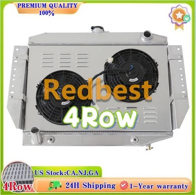 4-рядный вентилятор плащаницы радиатора для 1972-1979 Jeep Wagoneer/Cherokee 5,9 л V8 25,5 дюйма x 16 дюймов - Изображение 1 из 4