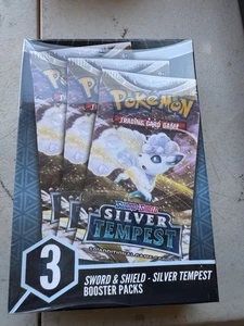 SEALED Pokemon TCG Silver Tempest Sword & Shield 3-Pack Sealed N.I.B. - Bild 1 von 2