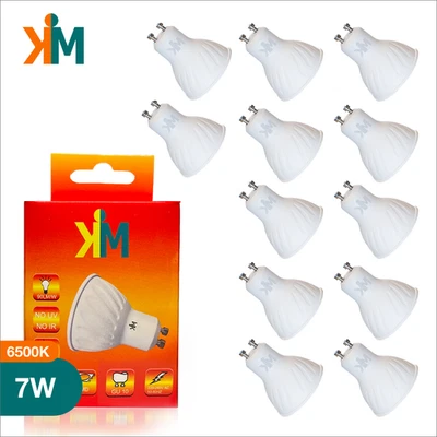 GU10 LED Light Bulbs Energy Saving Spotlight 7W Cool White 220–240V 4000K /6500K - Image 1 of 4