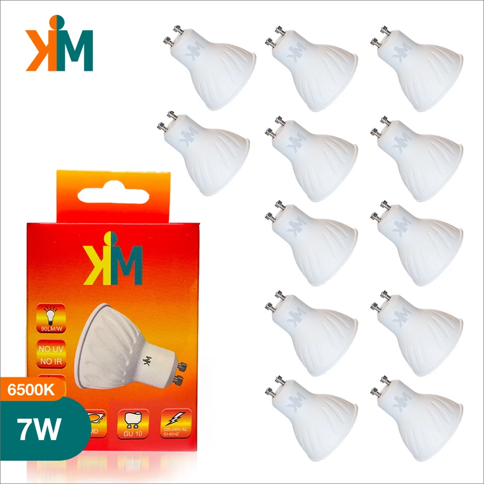 GU10 LED Light Bulbs Energy Saving Spotlight 7W Cool White 220–240V 4000K /6500K - Image 1 of 4