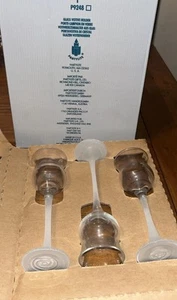 PartyLite - Iced Crystal Trio Set Frosted Stem Votive Tealight Holder P9248 In B - Picture 1 of 3