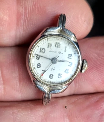 Reloj Pulsera Hamilton Vintage 10K GF, 17 Joyas Damas, Sin Correa, Funcionamiento Foto 1 de 4