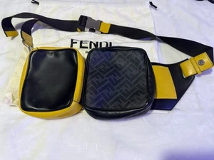 Fendi Forever Multi Pouch Belt Bag Zucca Coated Canvas and Leather with Nylon - Picture 1 of 12