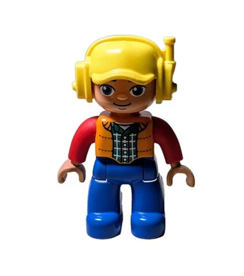 Lego Duplo Figure Helicopter Pilot w/ Orange - Image 1 of 2